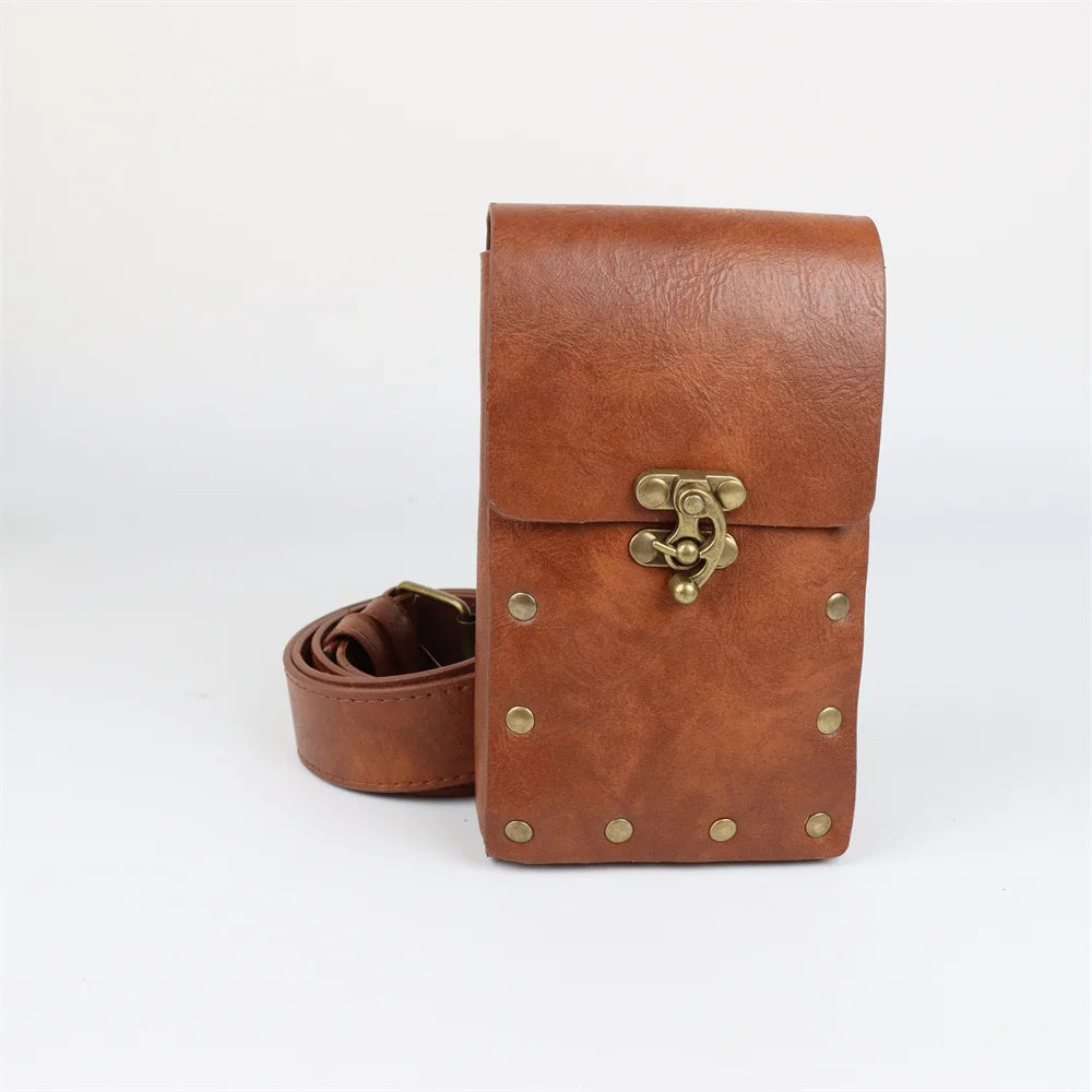 Medieval Belts Viking Knights Loose Change Waist Bags Renaissance Retro Belts Halloween Role-playing Dresses Buckle Props,