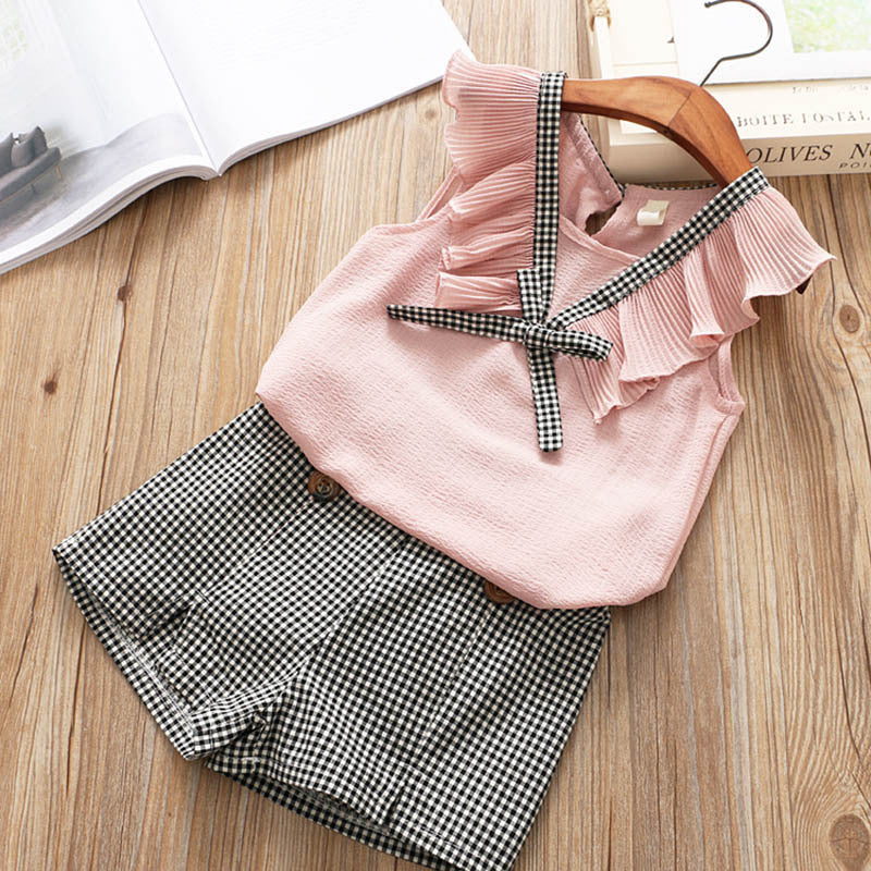 Kids Baby Girls Summer Short Sleeve T-Shirt and Pants Set
