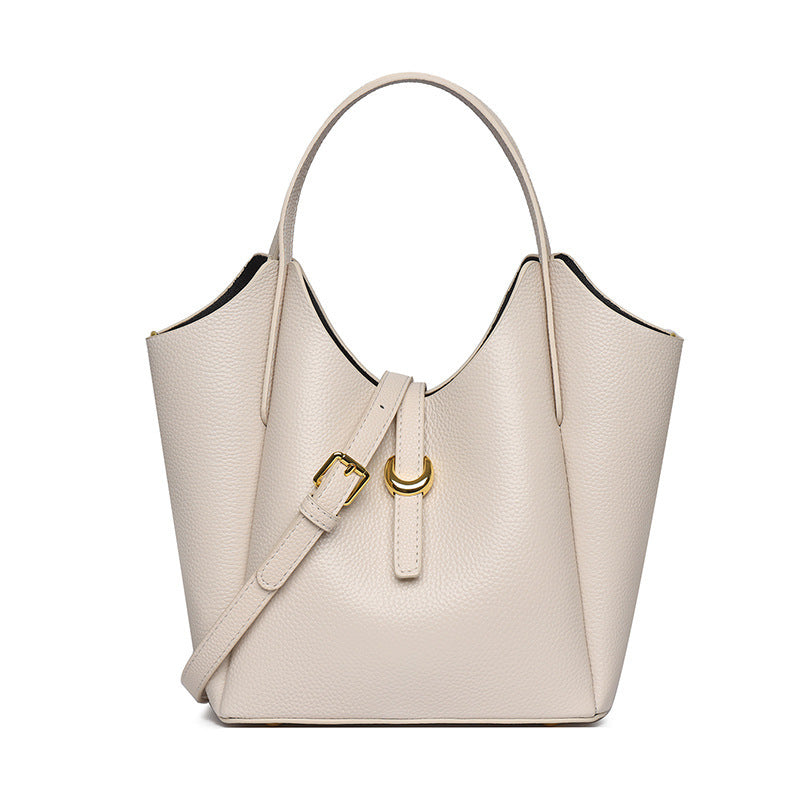 Premium Genuine Leather Women's Bucket Bag with Ample Space