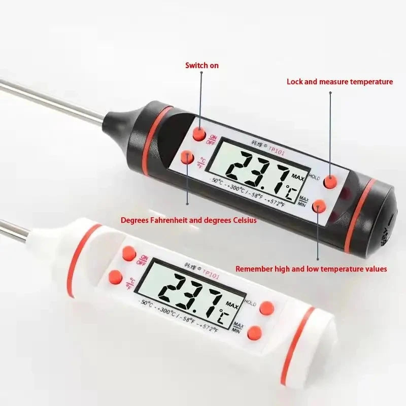 1 pcs Food Baking Digital Kitchen Thermometer Electronic Probe Type Liquid Barbecue BBQ Temperature Measuring Pen