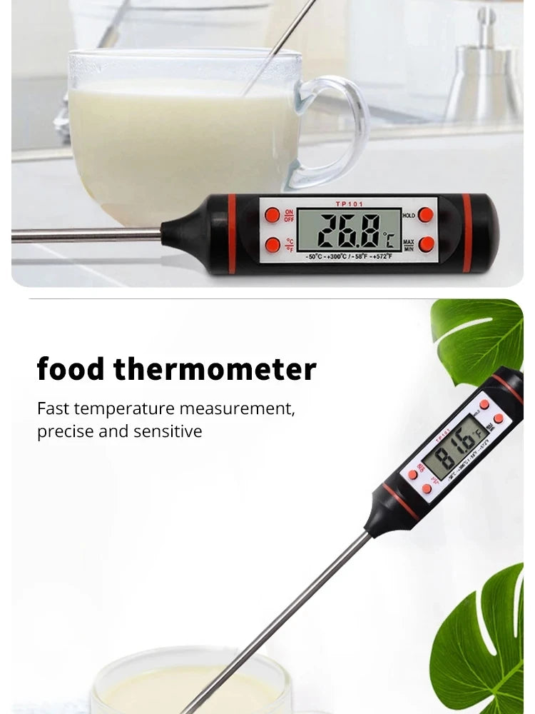 1 pcs Food Baking Digital Kitchen Thermometer Electronic Probe Type Liquid Barbecue BBQ Temperature Measuring Pen