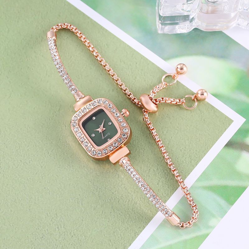 Elegant Square Diamond Bracelet Watch