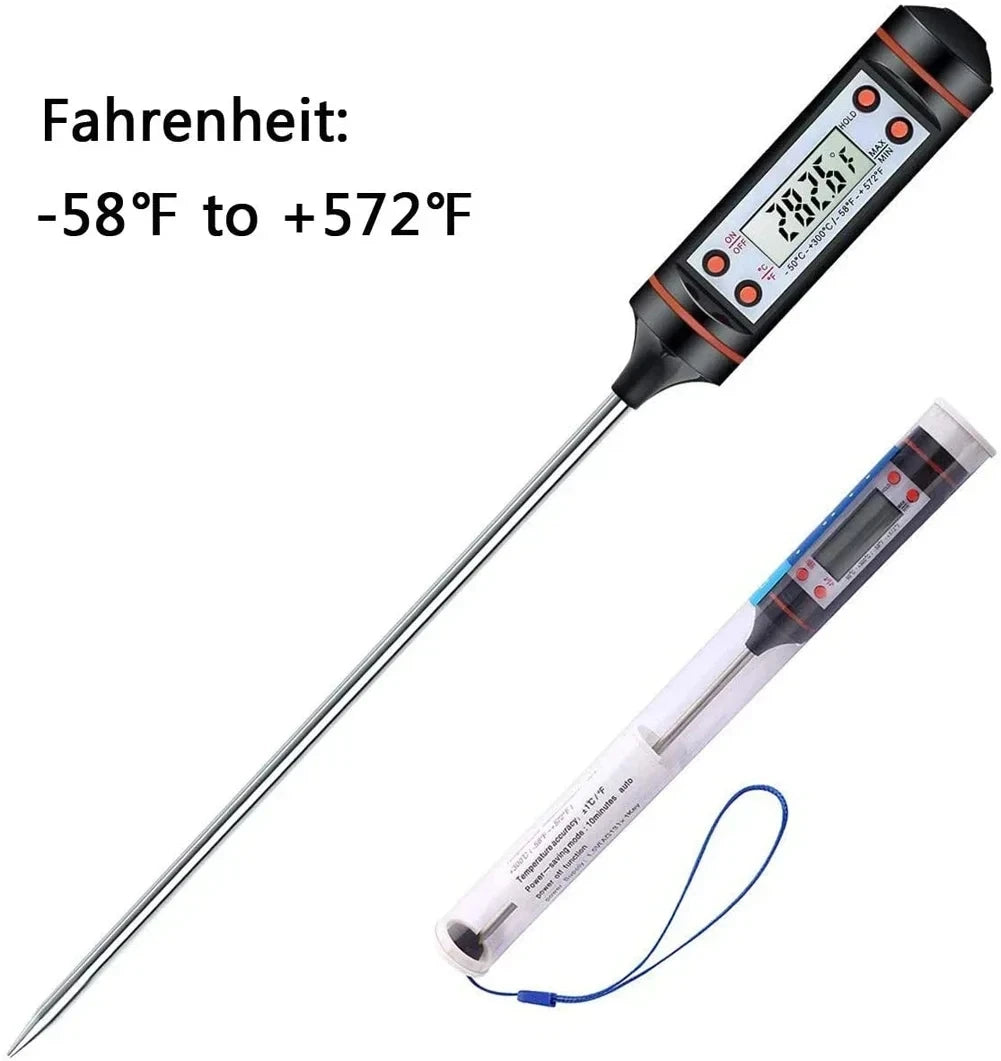 1 pcs Food Baking Digital Kitchen Thermometer Electronic Probe Type Liquid Barbecue BBQ Temperature Measuring Pen