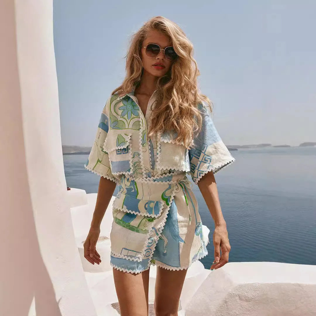 2 Piece Set Women Summer Casual  Wear