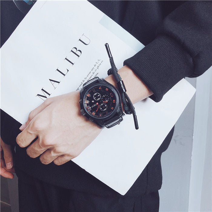 Big Men's Quartz Watch with Calendar Movement