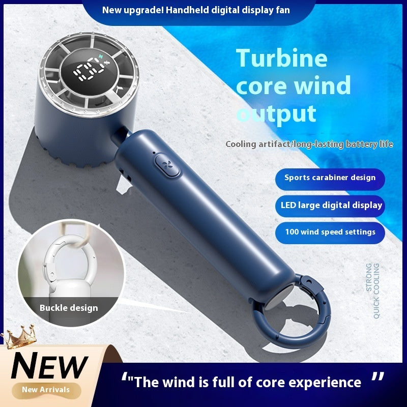 Portable USB Rechargeable Handheld Cooling Fan with Ice Compress