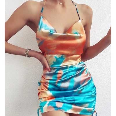 Backless A-Line Suspender Dress for Women