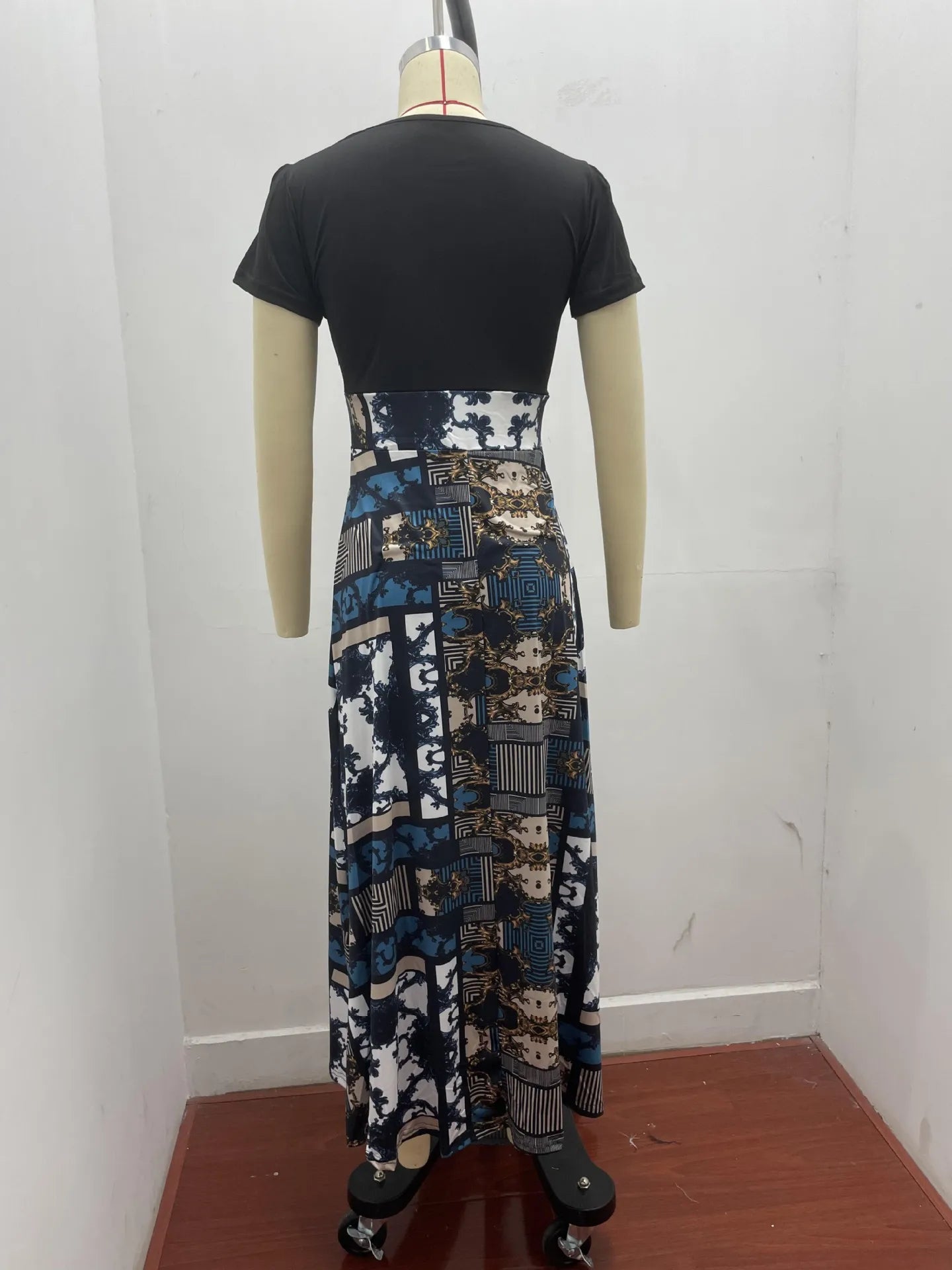 Summer Women's Maxi Vestido Casual Printing Short-Sleeved Round Neck Dress Robe Ropa De Mujer Night Club Sexy Outfits For femini