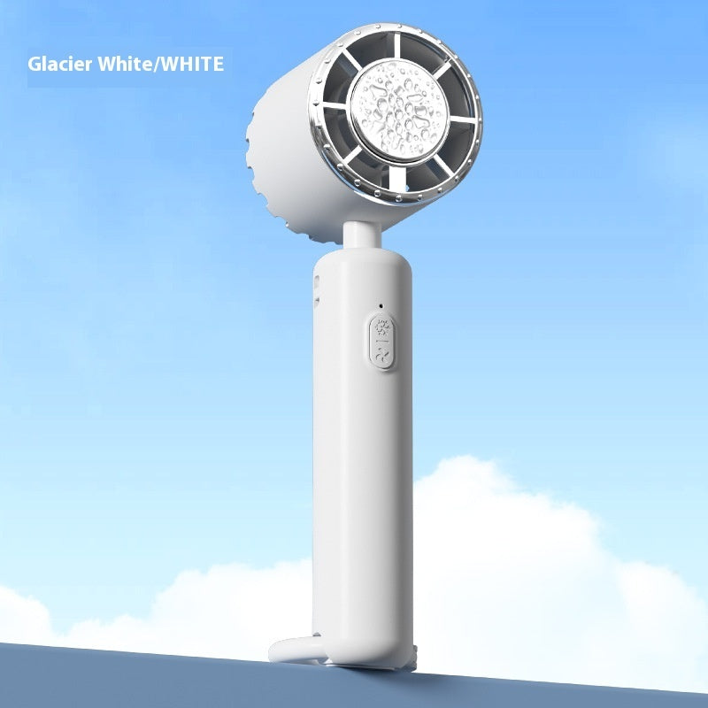 Portable USB Rechargeable Handheld Cooling Fan with Ice Compress
