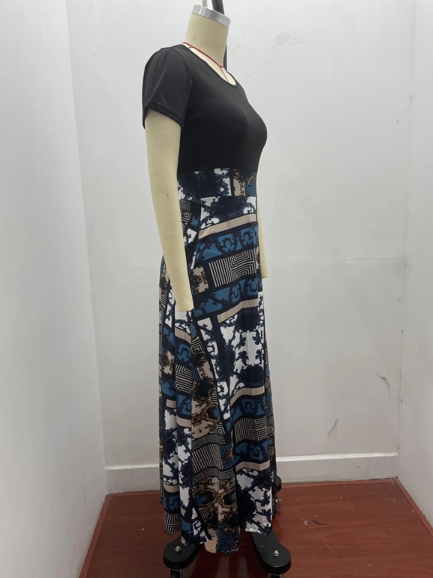 Summer Women's Maxi Vestido Casual Printing Short-Sleeved Round Neck Dress Robe Ropa De Mujer Night Club Sexy Outfits For femini