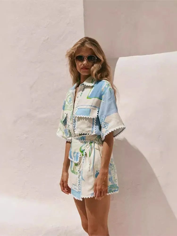 2 Piece Set Women Summer Casual  Wear