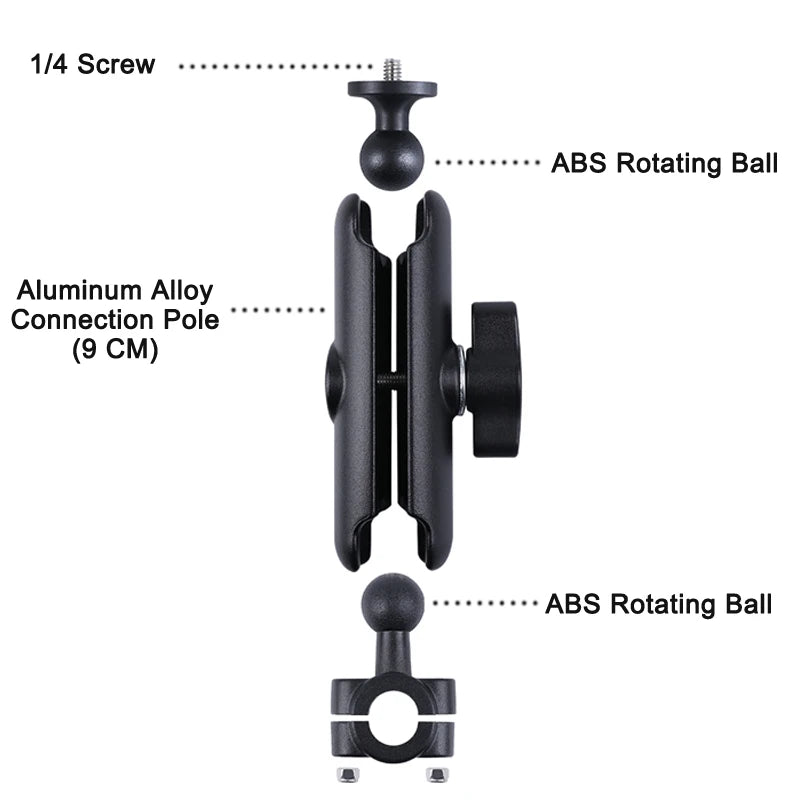 Metal Motorcycle Bicycle Camera Holder Handlebar Mirror Mount Bike