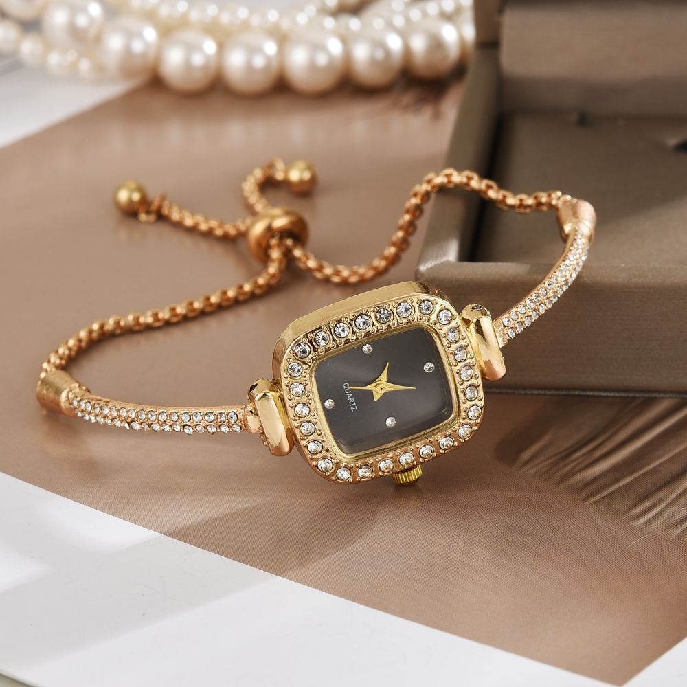 Elegant Square Diamond Bracelet Watch