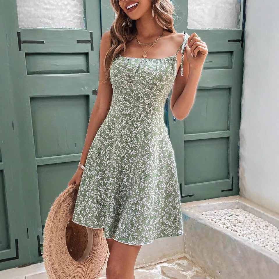 Women's Floral Spaghetti Strap Summer Dress