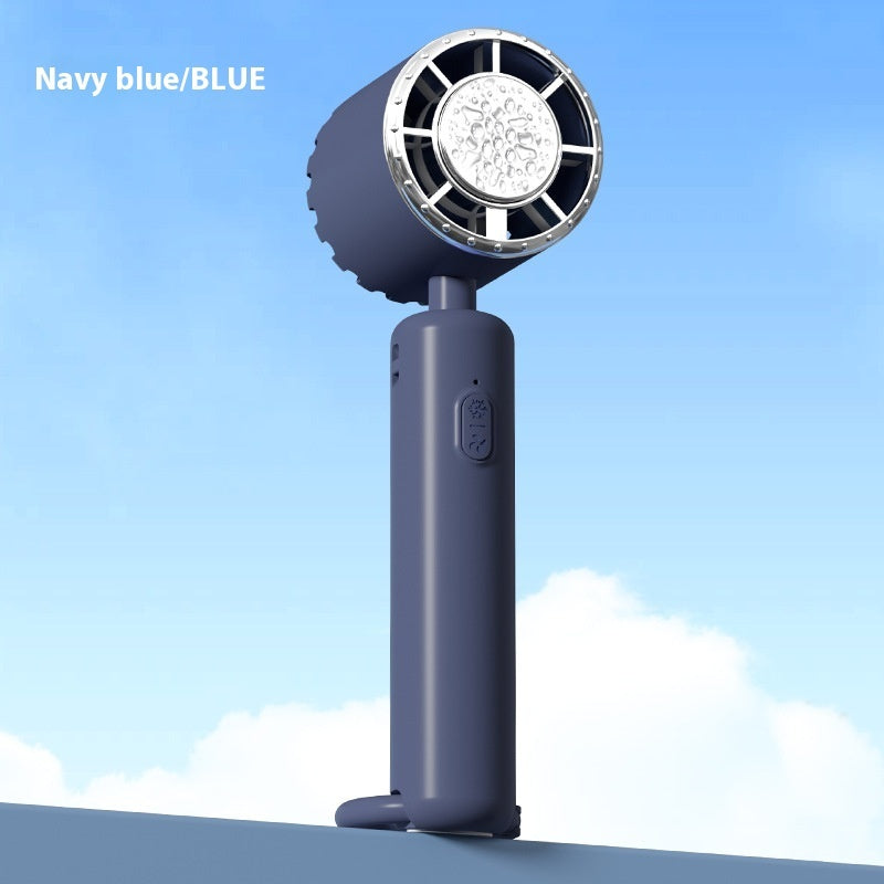 Portable USB Rechargeable Handheld Cooling Fan with Ice Compress