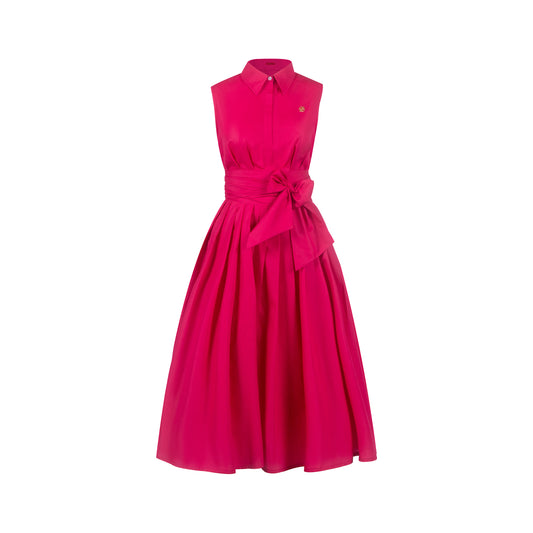 CHCH Women's Dress Summer Beach Party Sleeveless Single breasted Lace up Design Women's Long Dress