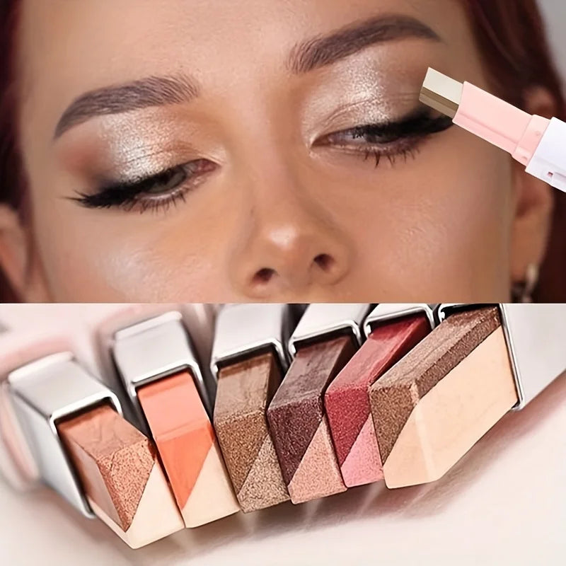 Two Color Gradient Eye Shadow Stick Three Dimensional Natural  Without Taking Off Makeup