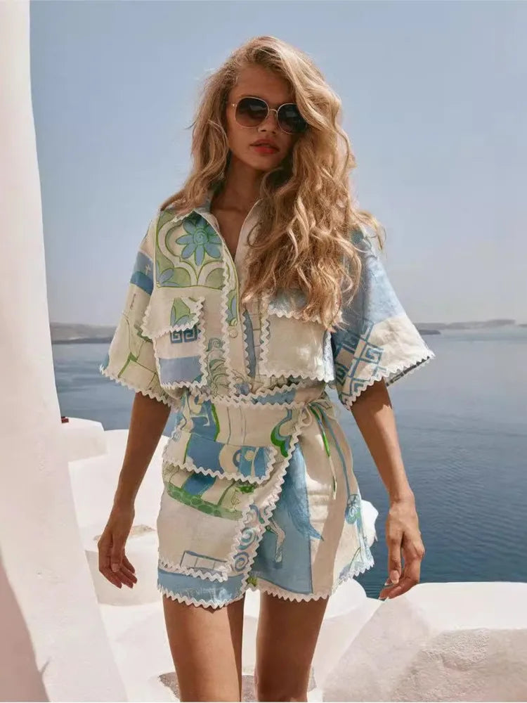 2 Piece Set Women Summer Casual  Wear