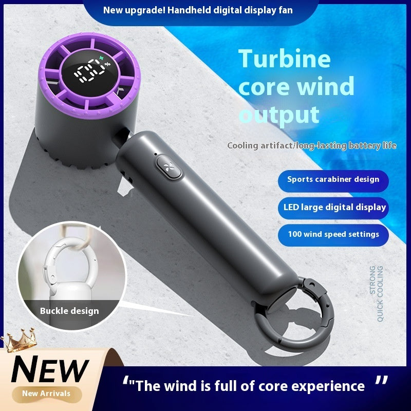 Portable USB Rechargeable Handheld Cooling Fan with Ice Compress