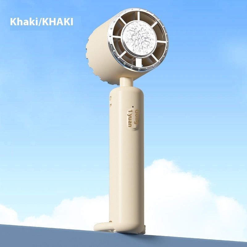 Portable USB Rechargeable Handheld Cooling Fan with Ice Compress