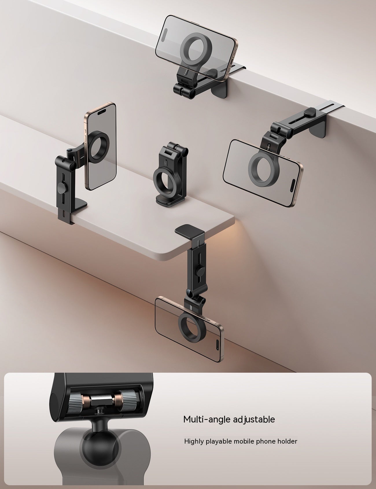 Universal Magnetic Travel Phone Holder for Desktop