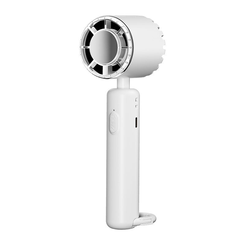 Portable USB Rechargeable Handheld Cooling Fan with Ice Compress
