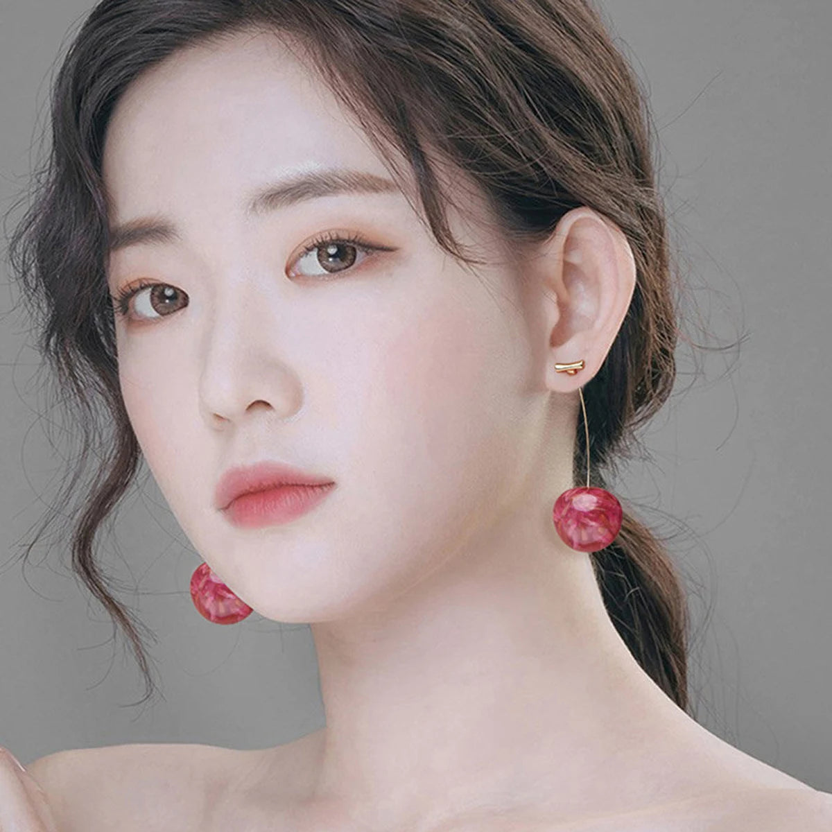 Small Fresh Sweet Lovely Cherry Cherries Cherries Earrings Pendant Fruit Earrings Red Cherry Earrings Charm Jewelry