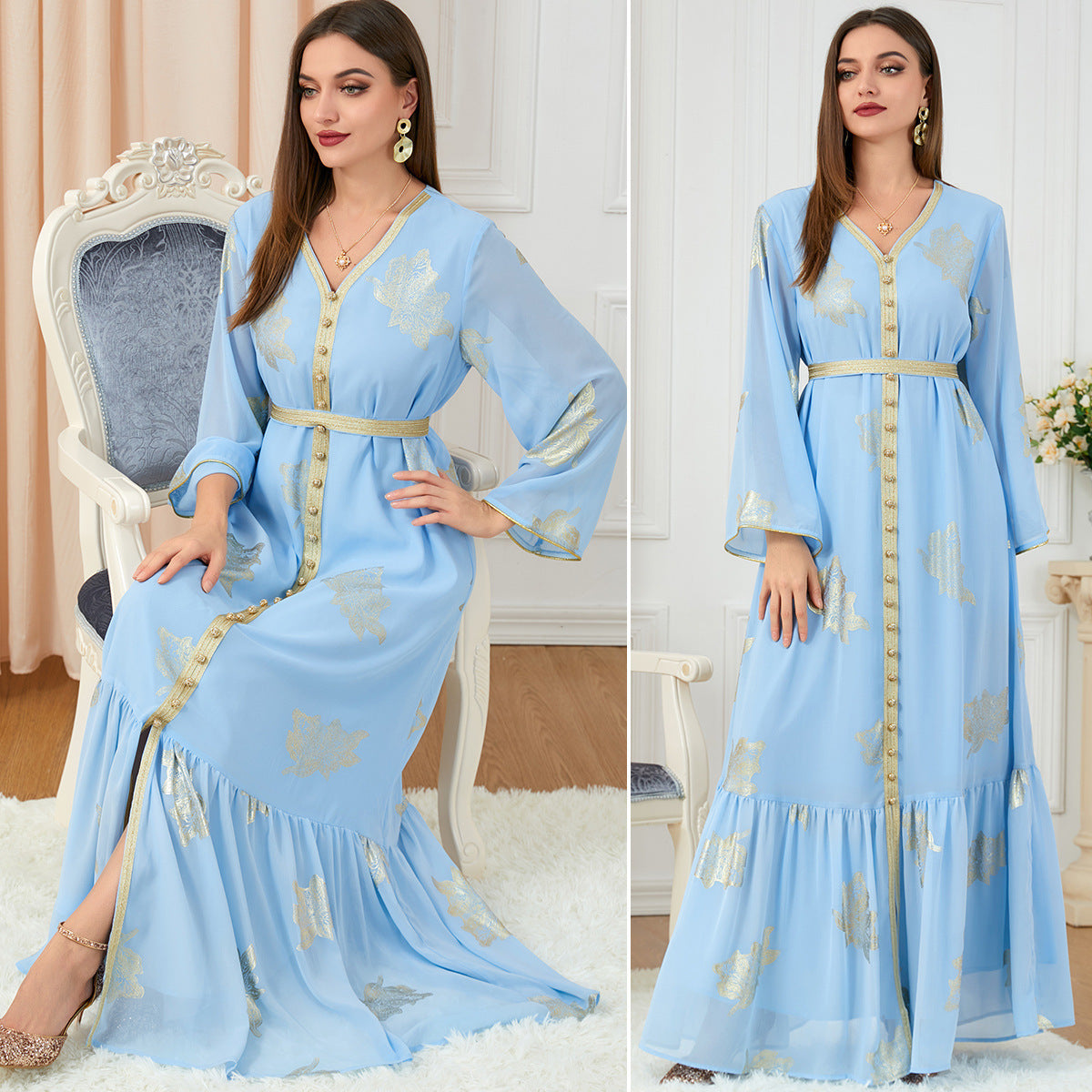 Women's Casual Long-Sleeved Dress